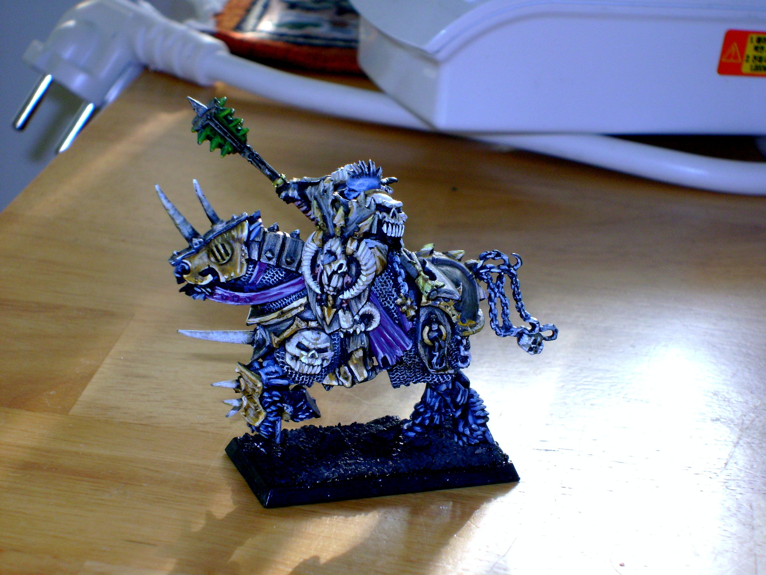 Ral Partha 50-055 Elite Elven Cavalry – Chaos Wars Mounted Hero Lord, White Metal Miniature